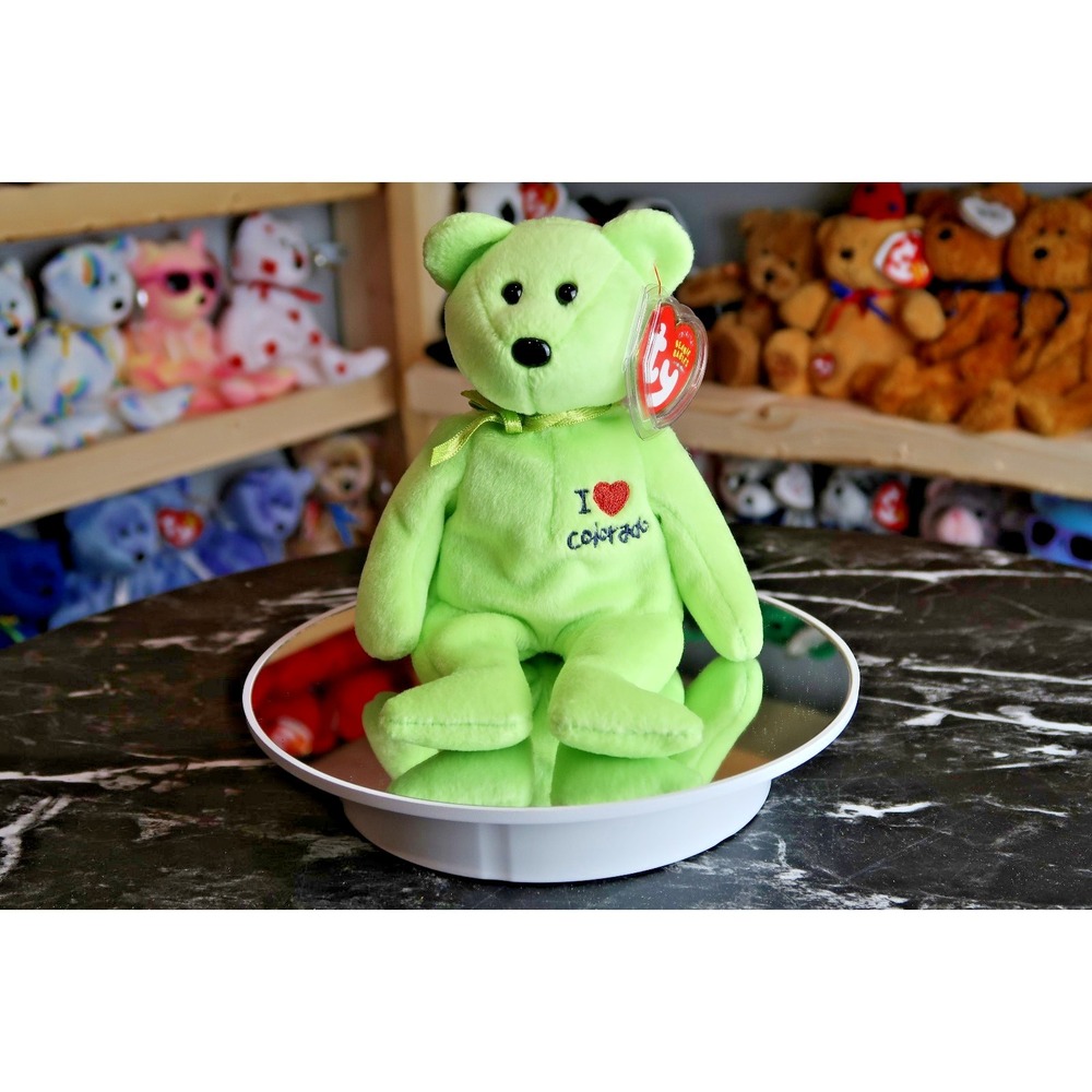 TY Beanie Baby - Colorado I Love Colorado State Bear | Tush Tag Wear | Vintage